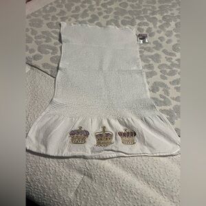 White Towel with Crown Embroidery